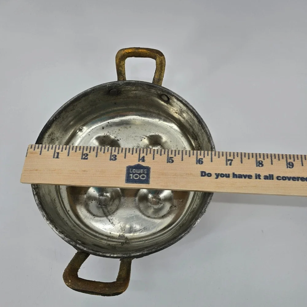Copper Egg Poacher Pan Rustic 4-Cup Hammered Copper 6 Inch